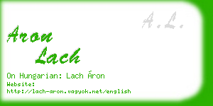 aron lach business card